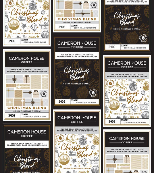 Cameron House coffee labels